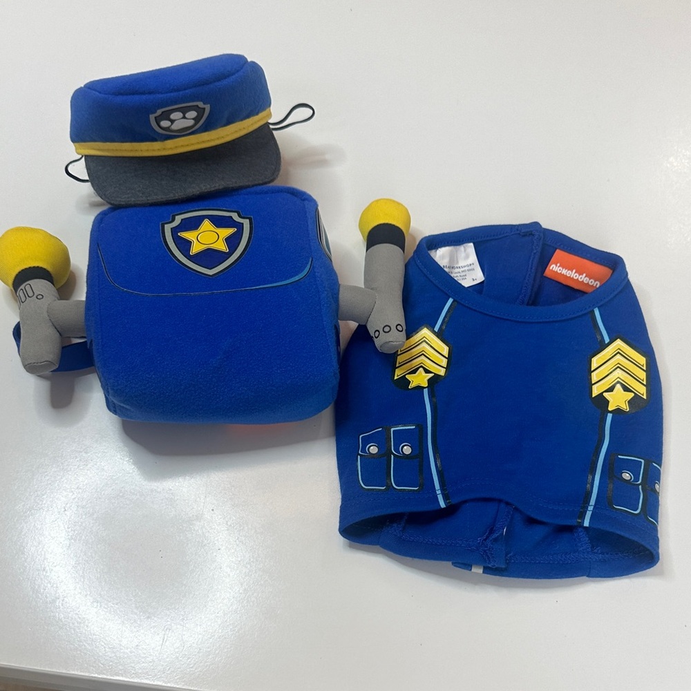 Nickelodeon build a bear Chase Paw Patrol Blue Police Dog Outfit